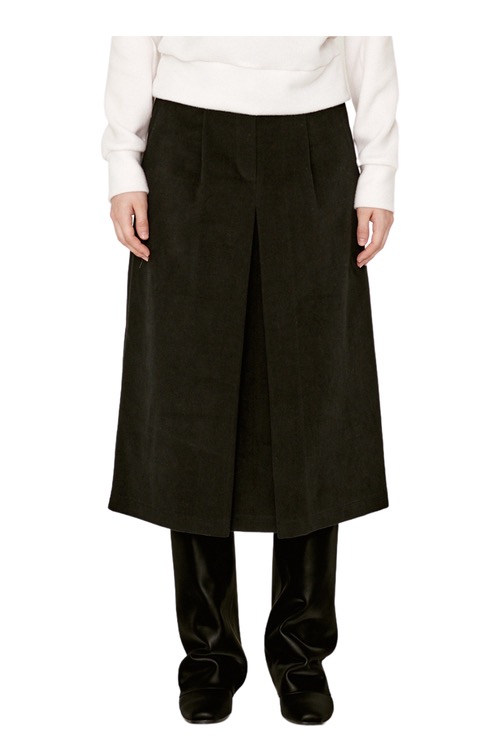 Front tuck skirt (black)