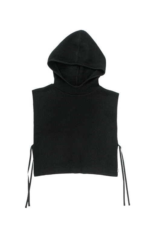 Utility knit hoodie (black)