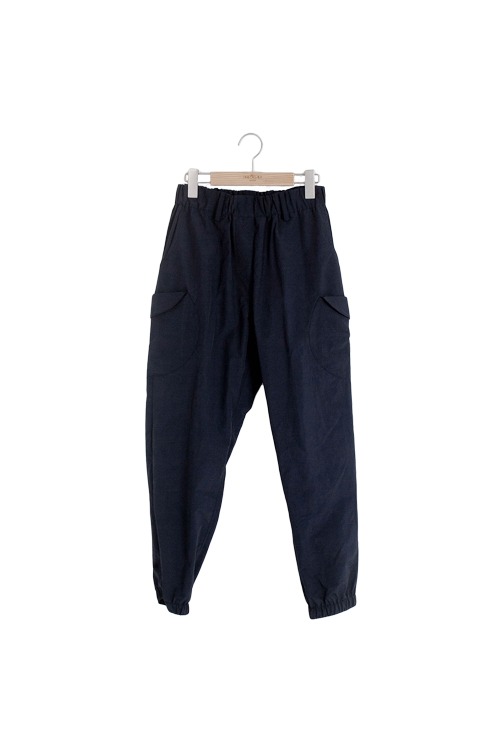 Circle pocket pants (navy)