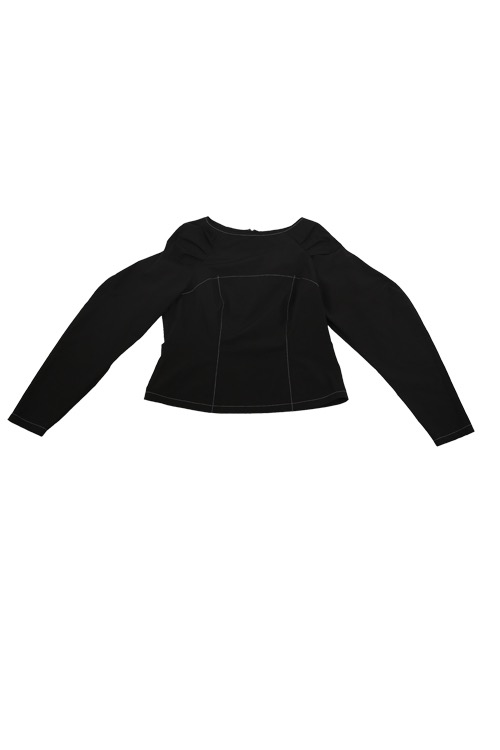 wavy blouse (black)