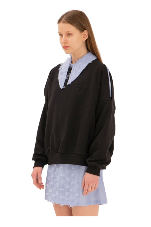 slit sweatshirt (black)